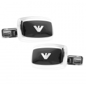 Emporio Armani EGS1728040 Logo Cufflinks Silver