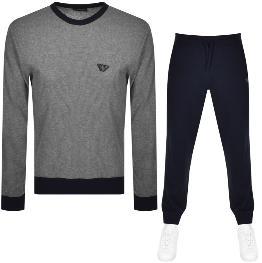 armani jeans tracksuit grey