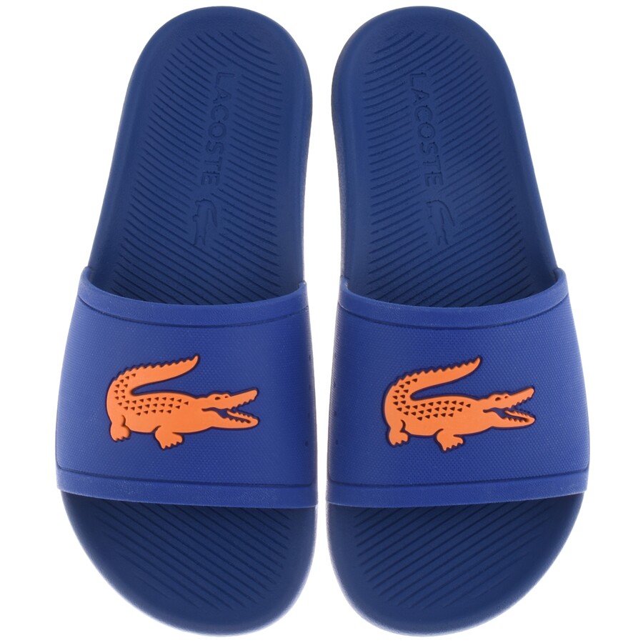 blue lacoste sliders