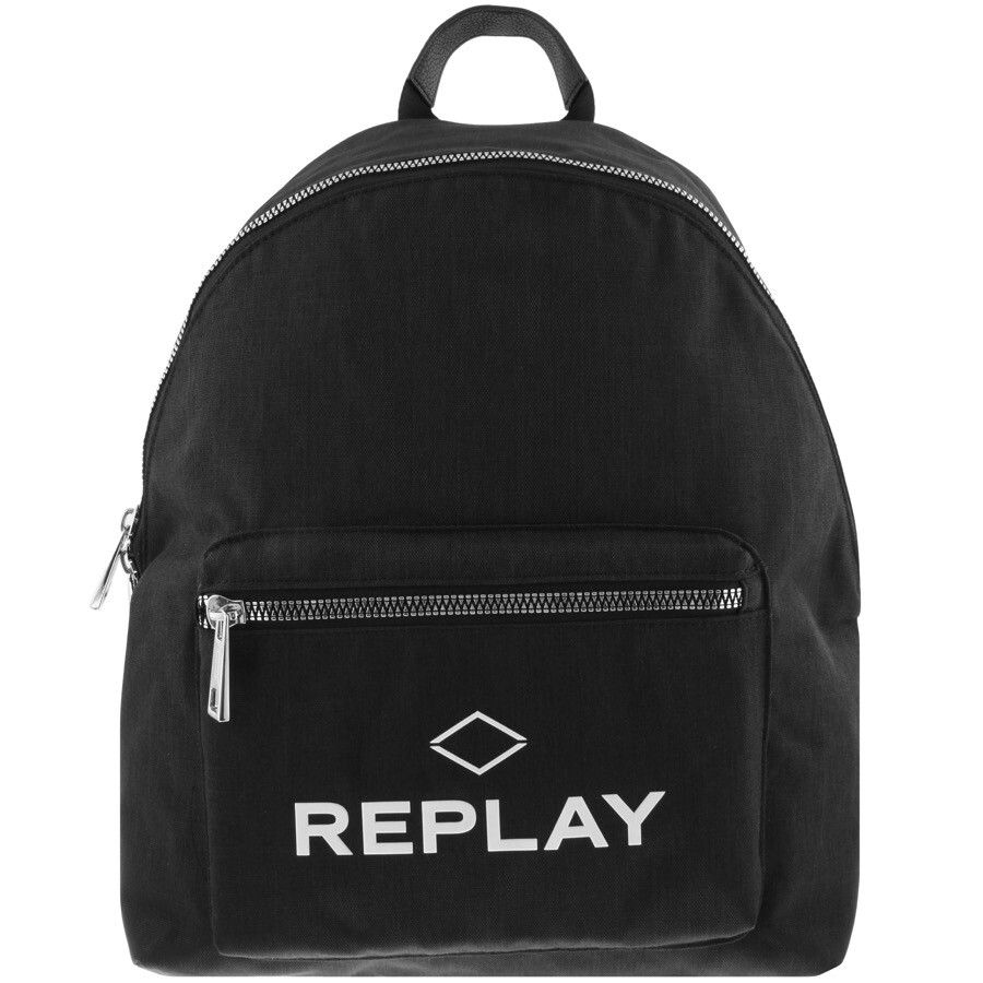 Replay Logo Backpack Black | ModeSens