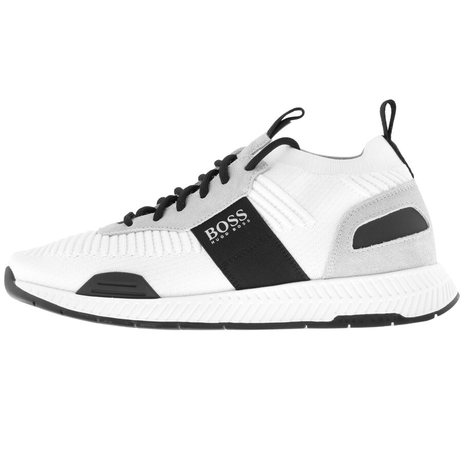 Boss Business Boss Titanium Runn Trainers White