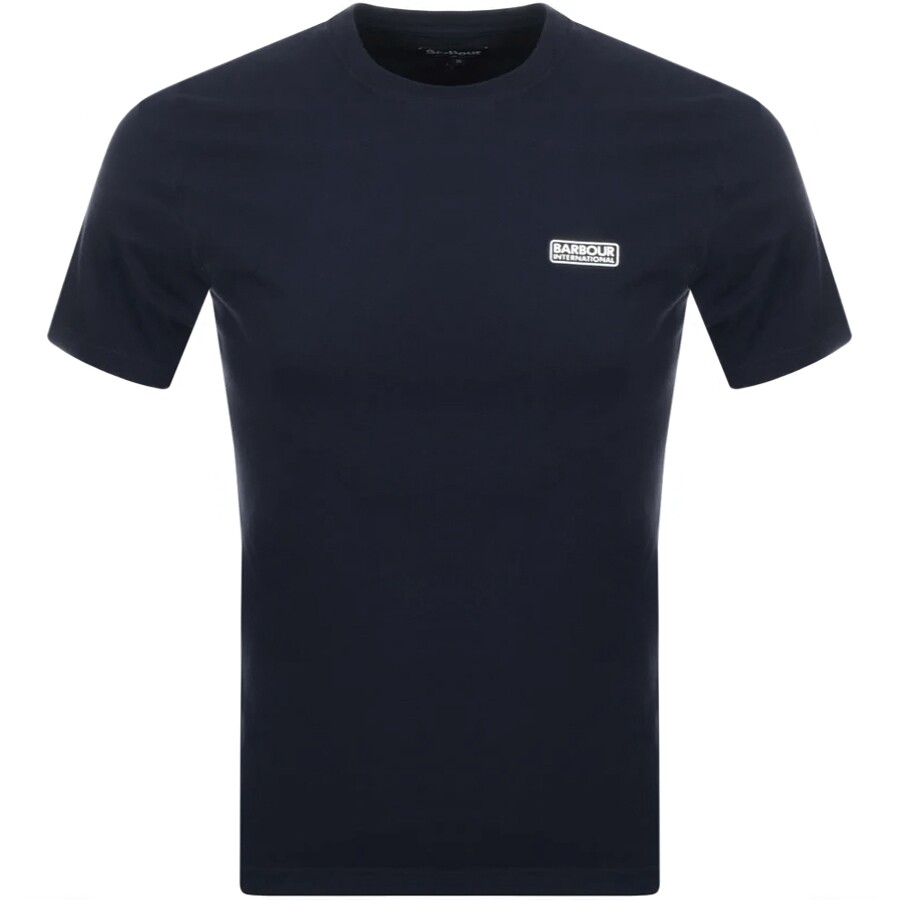 Barbour International Logo T Shirt Navy