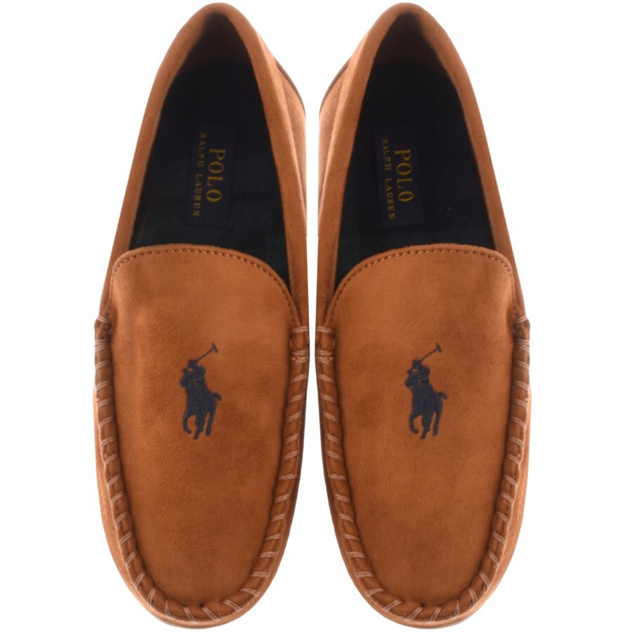 ralph lauren slippers brown