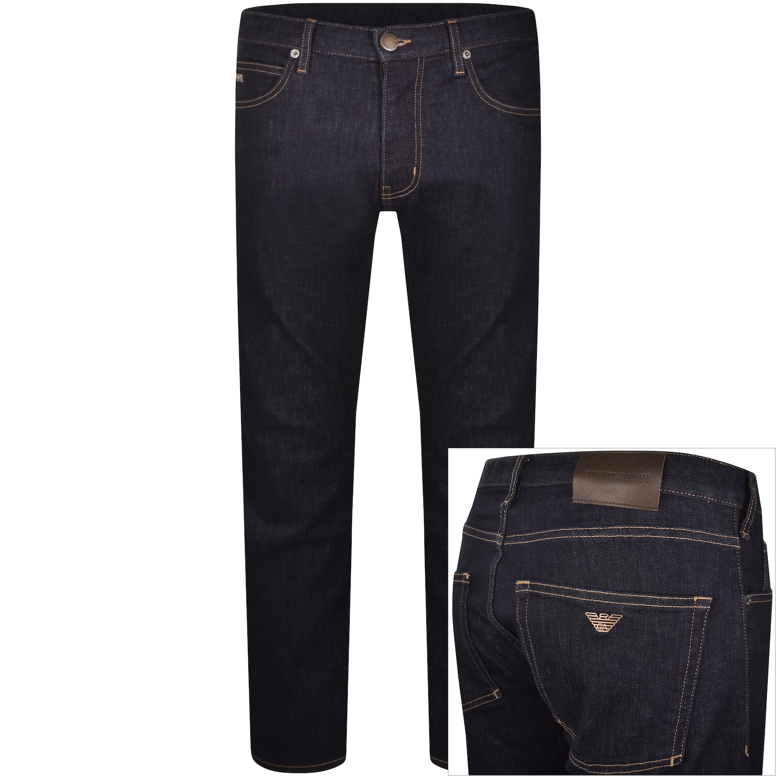 Emporio Armani J45 Regular Jeans Dark Wash Navy