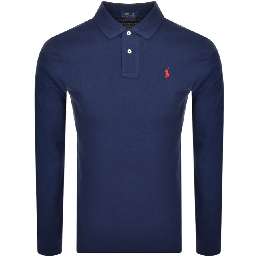 Ralph Lauren Long Sleeve Polo T Shirt Navy