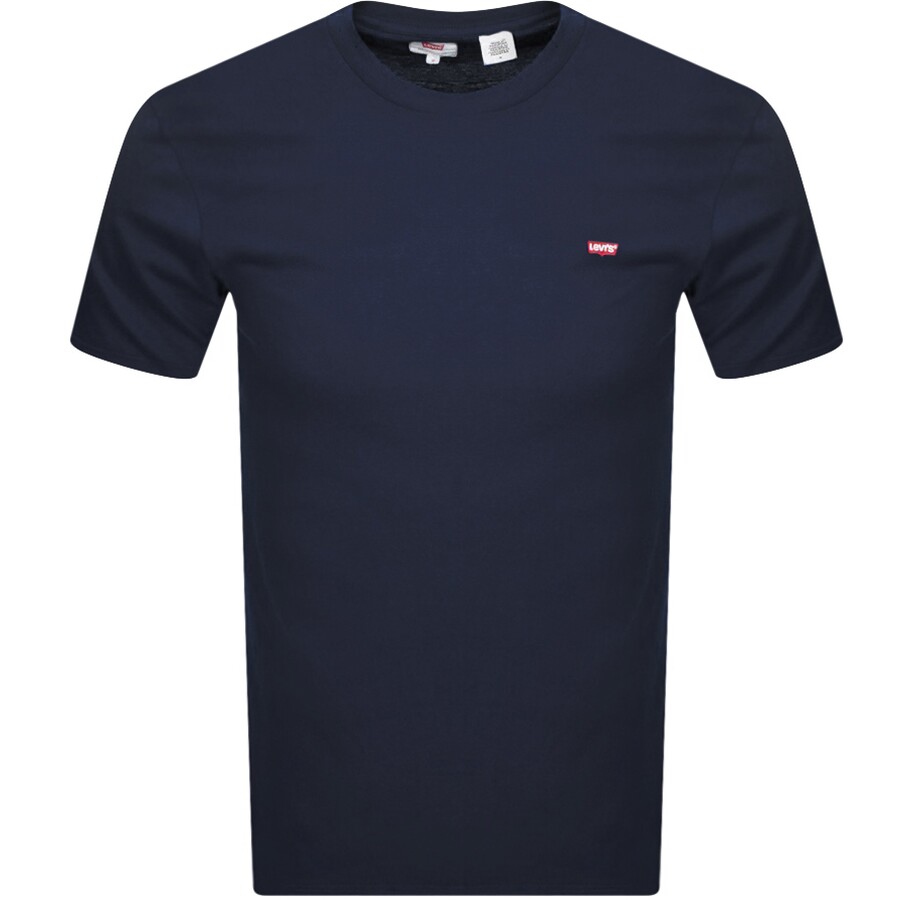 Levis Original Crew Neck Logo T Shirt Navy