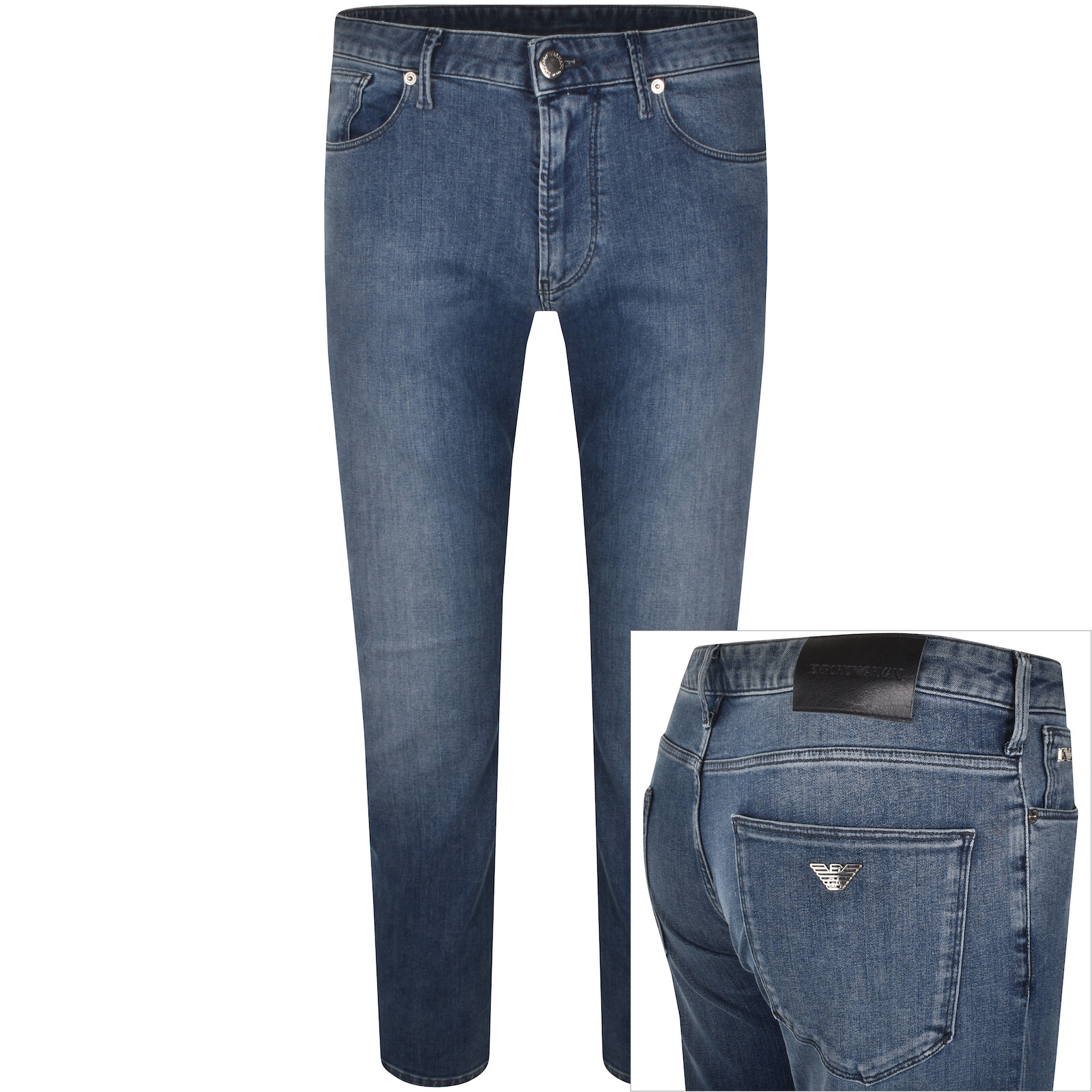Emporio Armani J06 Slim Jeans Mid Wash Navy