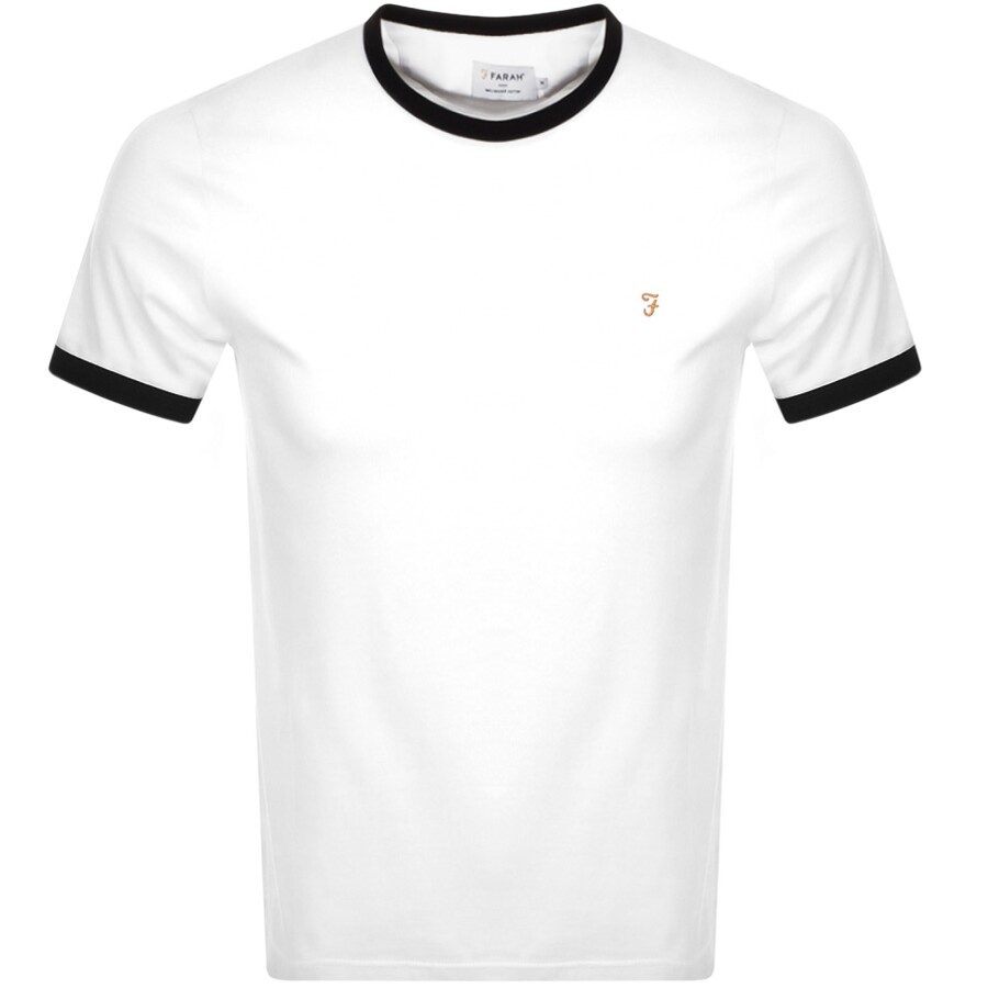 Farah Vintage Groves Ringer T Shirt White