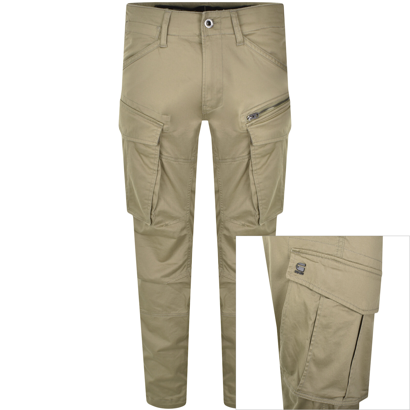 G Star Raw Rovic Tapered Cargo Trousers Beige