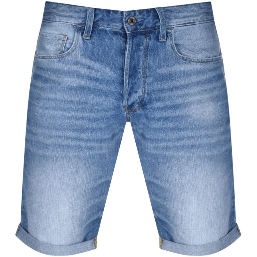 G Star Raw 3301 Denim Shorts Blue