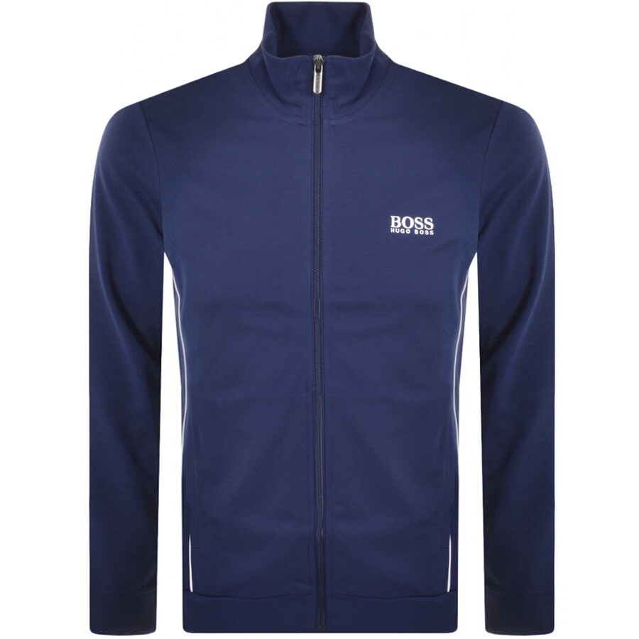 boss bodywear full zip sweatshirt blue