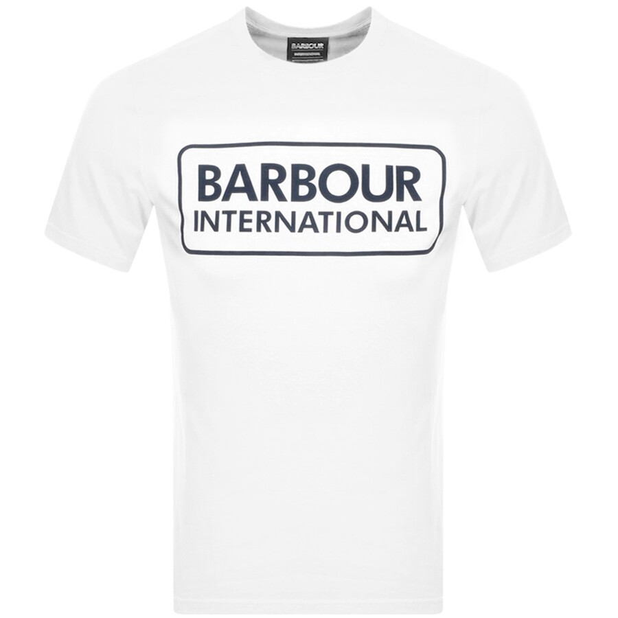 Barbour International Large Logo T Shirt White