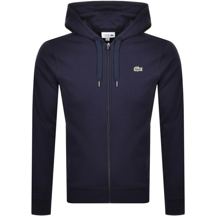 lacoste sport full zip hoodie grey