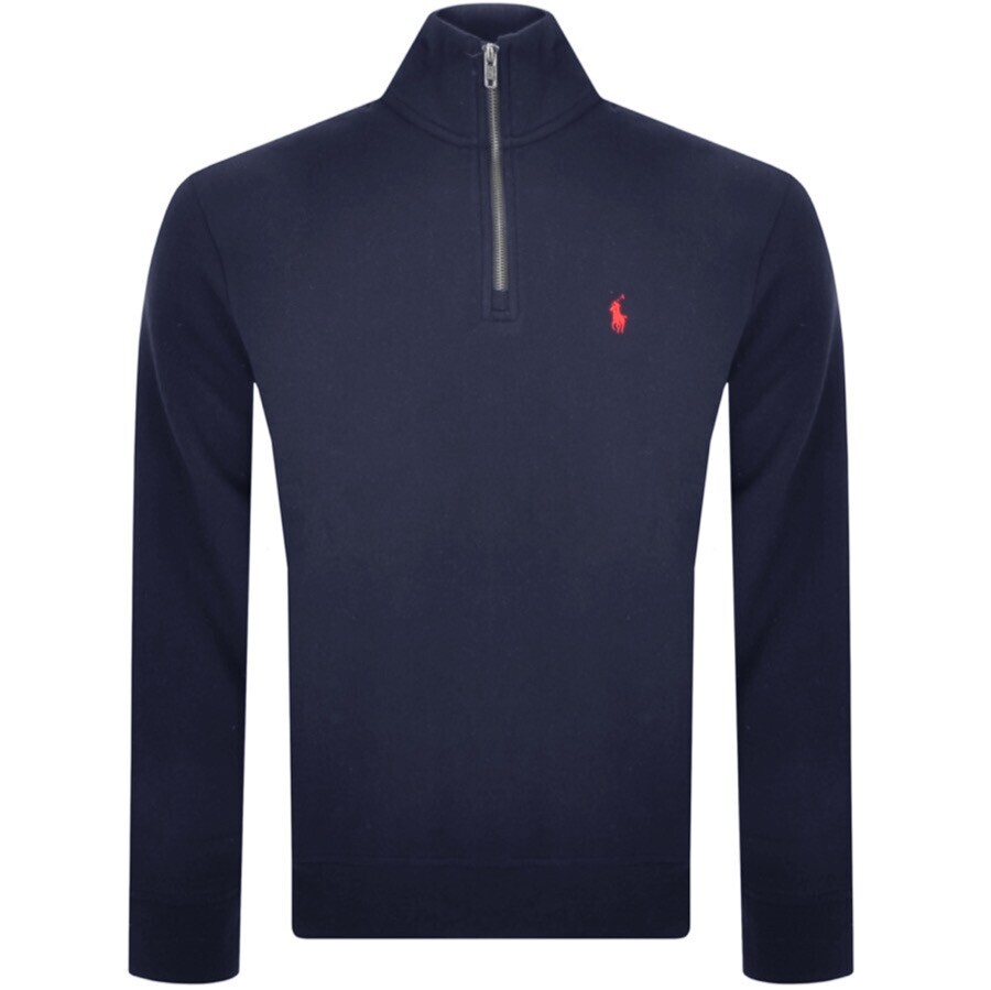 ralph lauren half zip sweatshirt navy