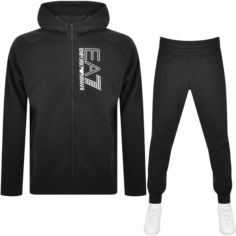 Ea7 Emporio Armani Logo Tracksuit Black | ModeSens