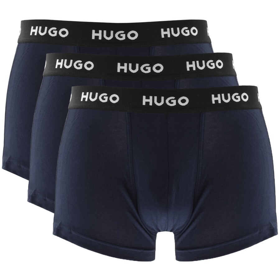 HUGO Triple Pack Trunks Navy