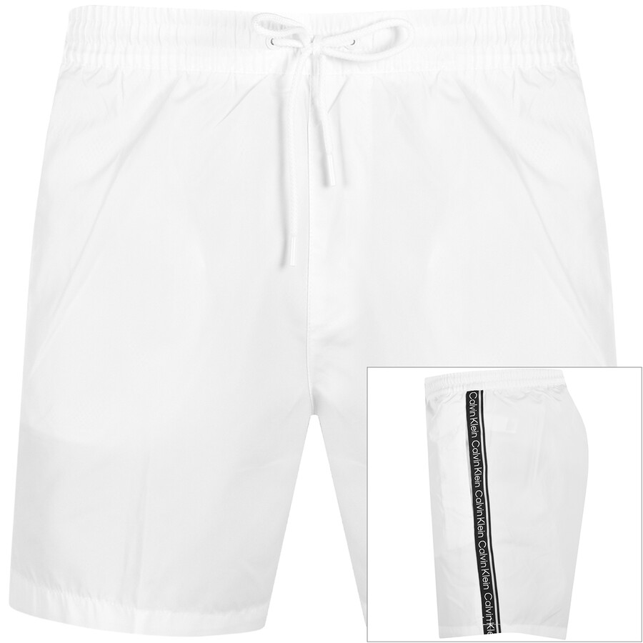 Calvin Klein Logo Swim Shorts White