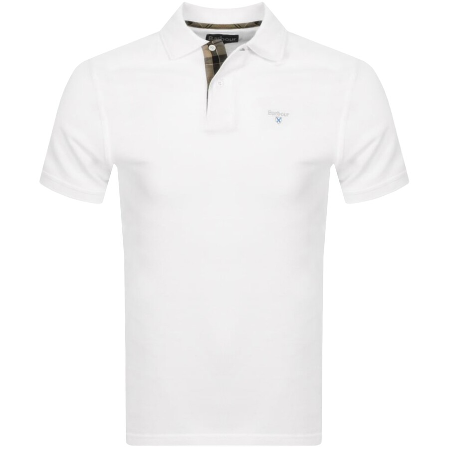 Barbour Pique Polo T Shirt White