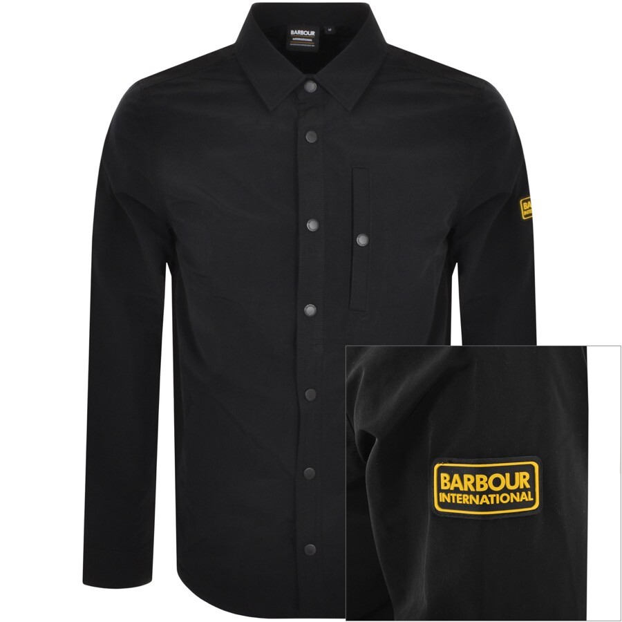 barbour international tyre button overshirt