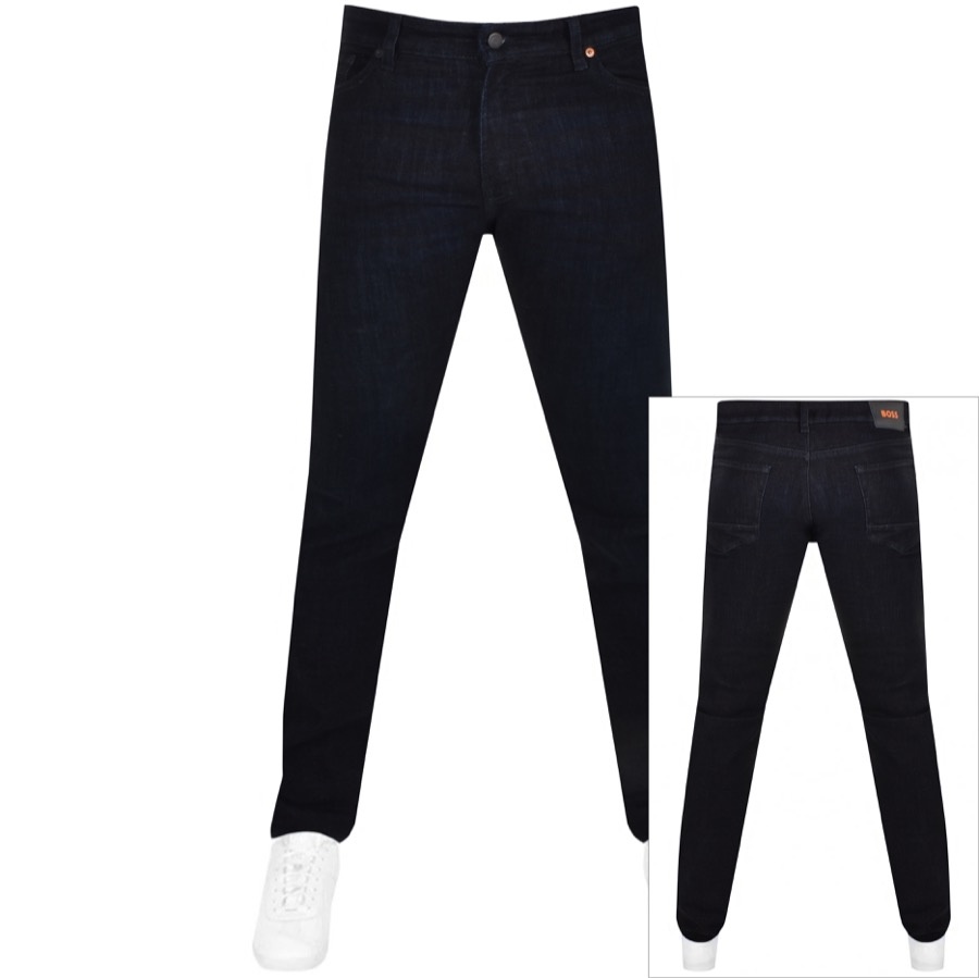 BOSS Maine Regular Fit Dark Wash Jeans Blue