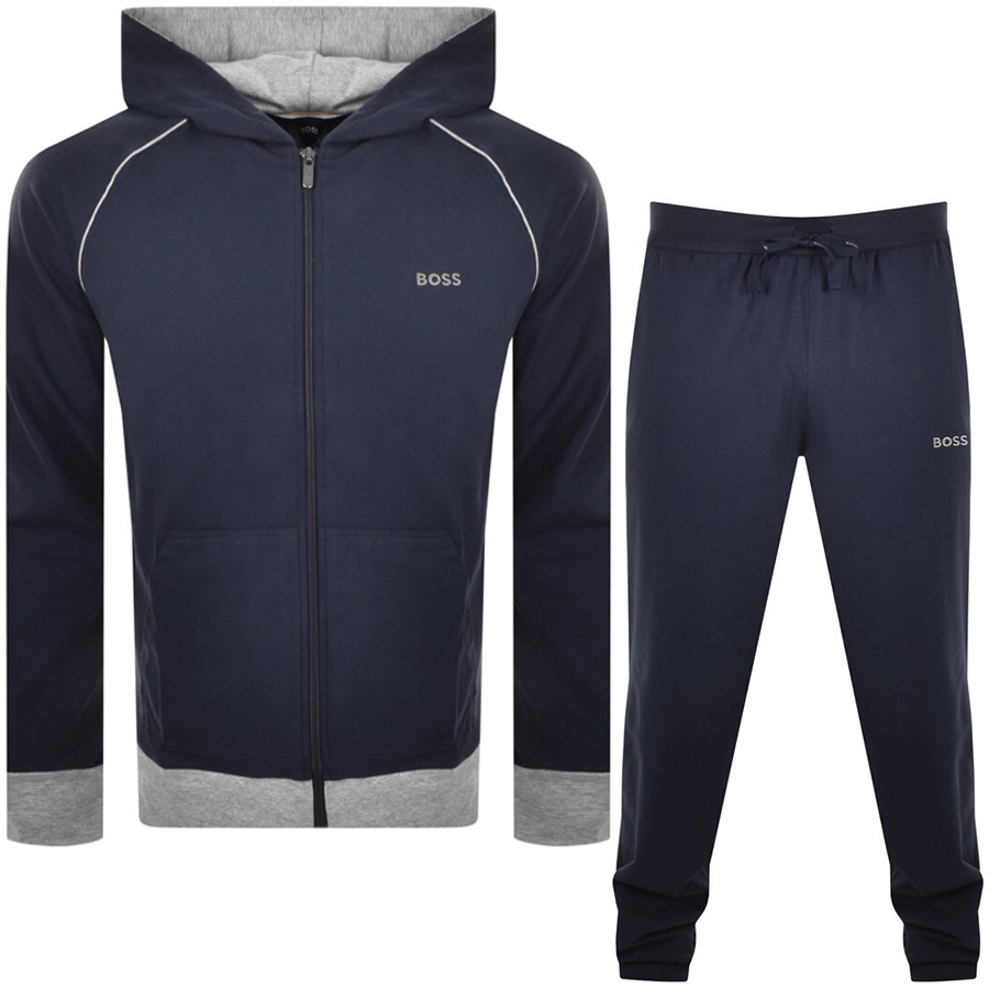 boss bodywear lounge tracksuit navy