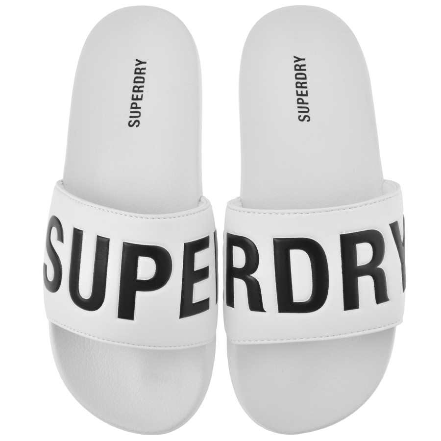 Superdry Cork Crewe Sliders In White ModeSens