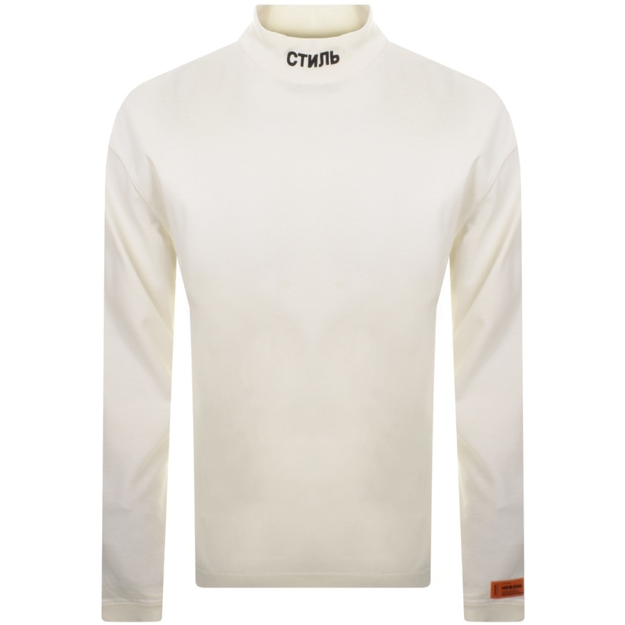 Heron Preston Mock Neck Sweatshirt Cream