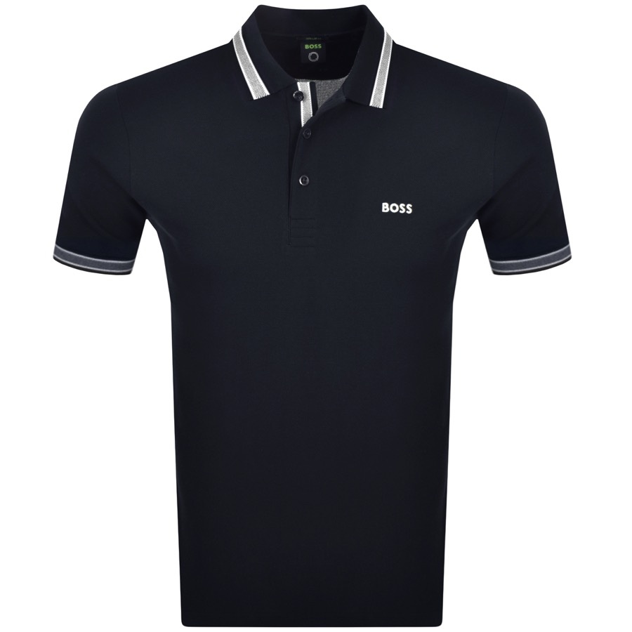 Boss Athleisure Boss Paddy Curved Polo T Shirt Navy