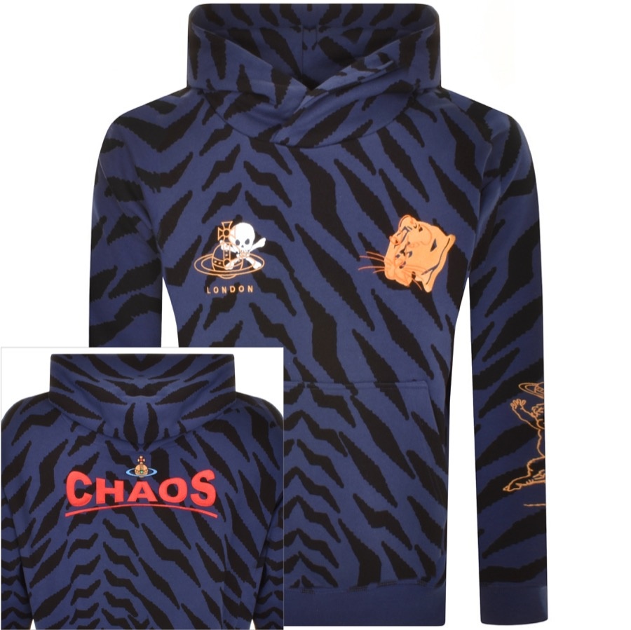 VIVIENNE WESTWOOD VIVIENNE WESTWOOD CHAOS OVERSIZED HOODIE BLUE