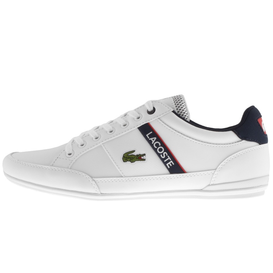 white lacoste chaymon trainers