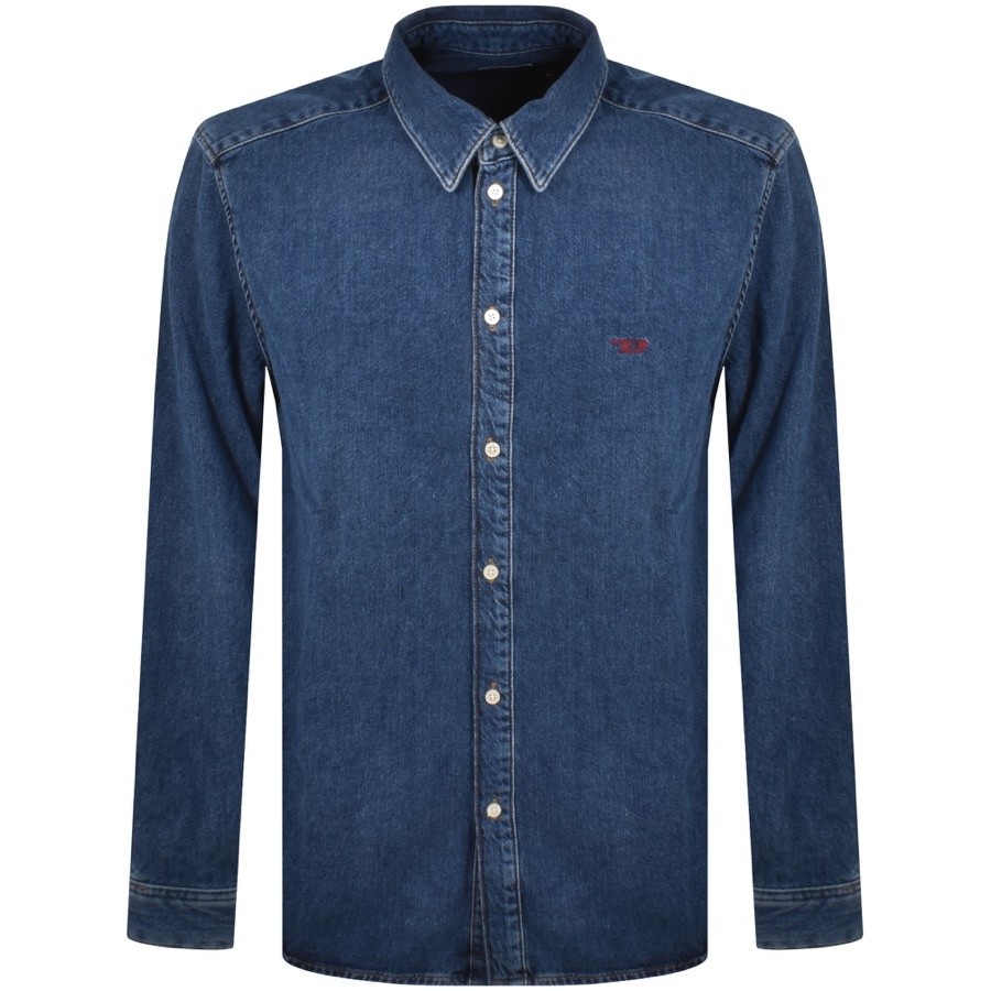 Diesel Camicia Long Sleeved Shirt Blue