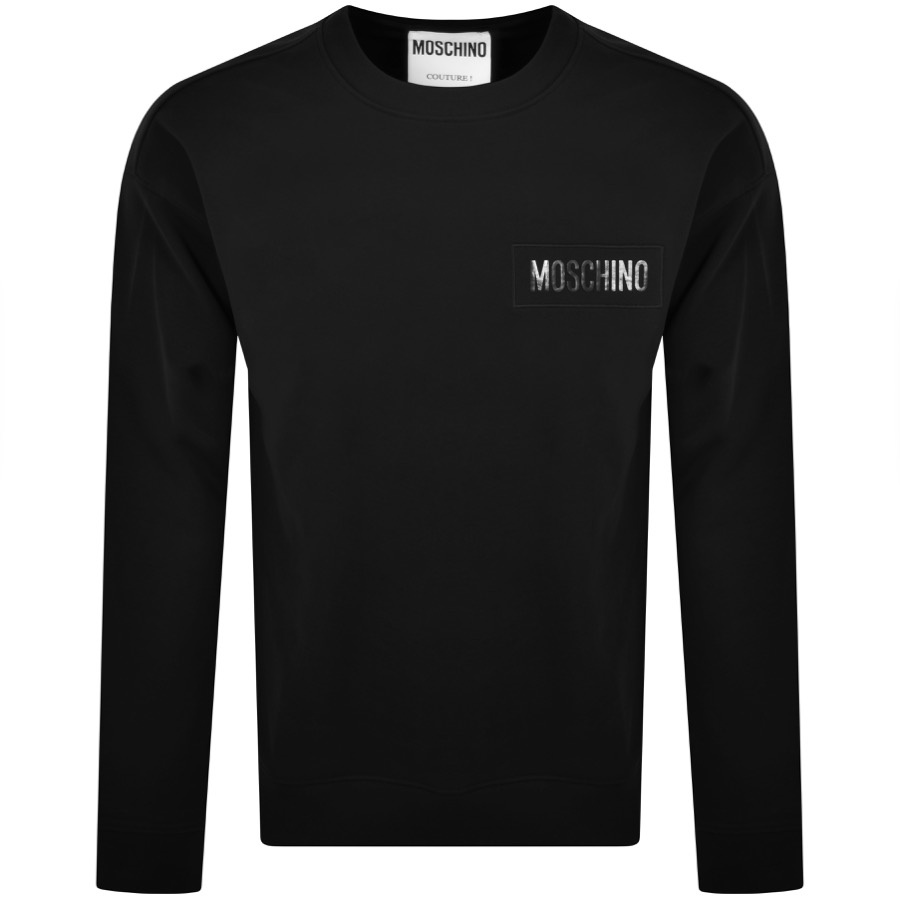 Moschino Logo Patch Sweatshirt Black