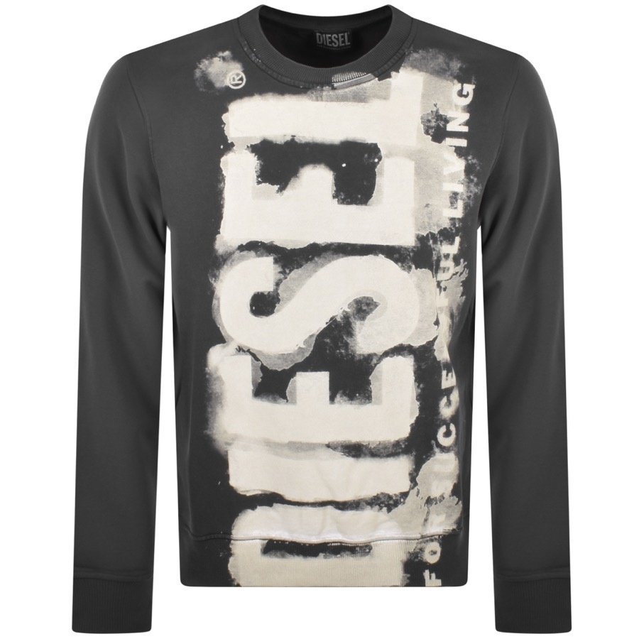Diesel S Ginn E5 Logo Sweatshirt Grey | ModeSens
