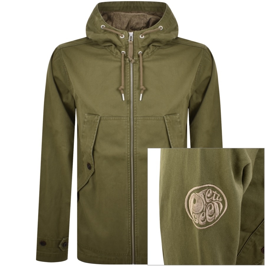 Pretty Green Cooper Short Parka Jacket Khaki