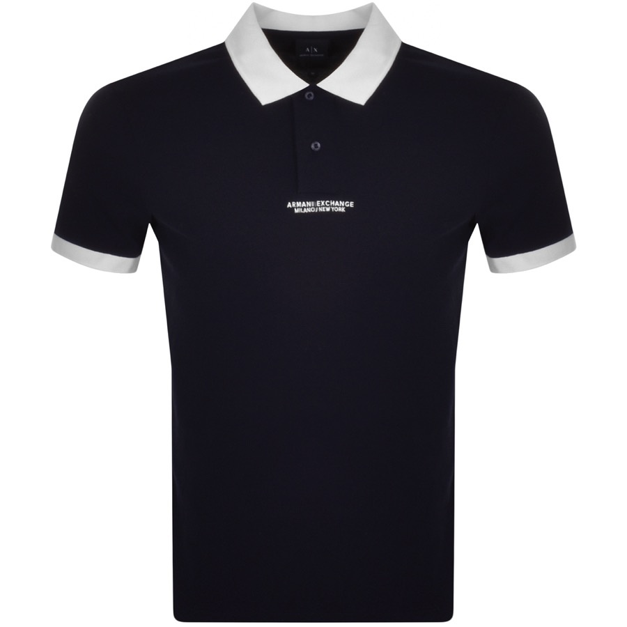 armani exchange polo t shirt navy blue