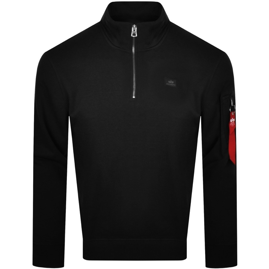 Alpha Industries X Fit Half Zip Sweatshirt Black