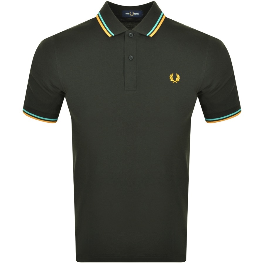 Fred Perry Twin Tipped Polo T Shirt Green