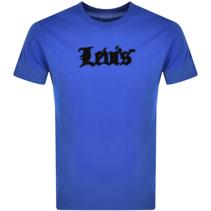 Levis Graphic Olde English Relaxed Fit T Shirt Blu