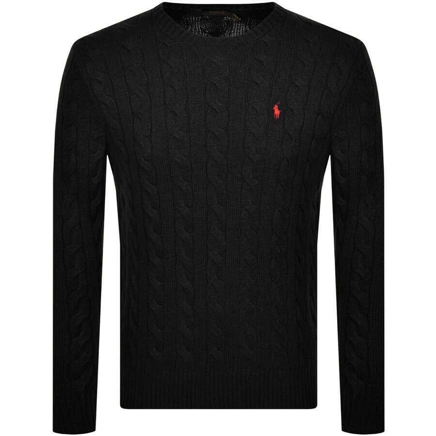 Ralph Lauren Driver Crew Neck Knit Jumper Black