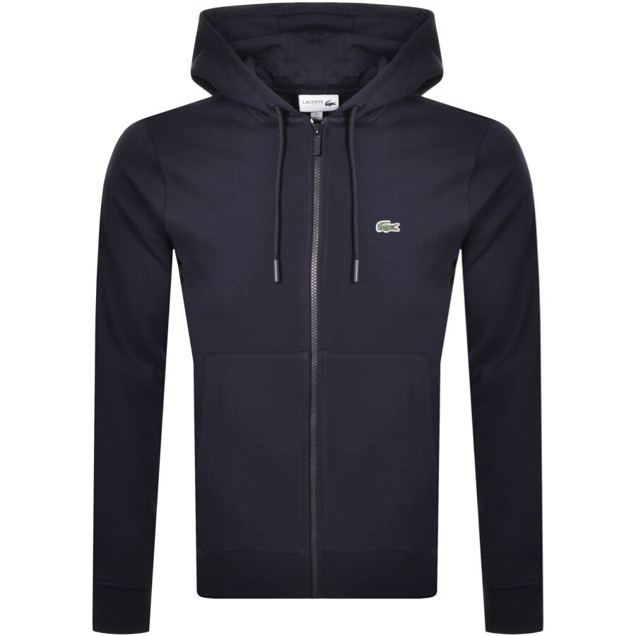 Lacoste Logo Full Zip Hoodie Navy