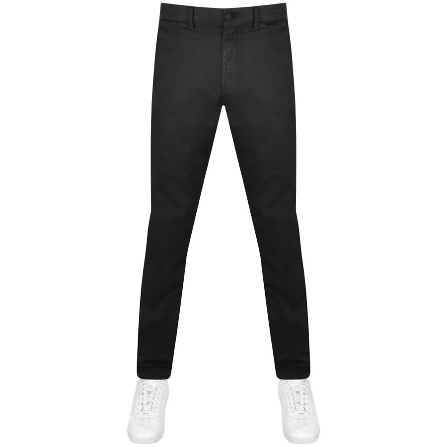 Calvin Klein Sateen Slim Chino Trousers Black