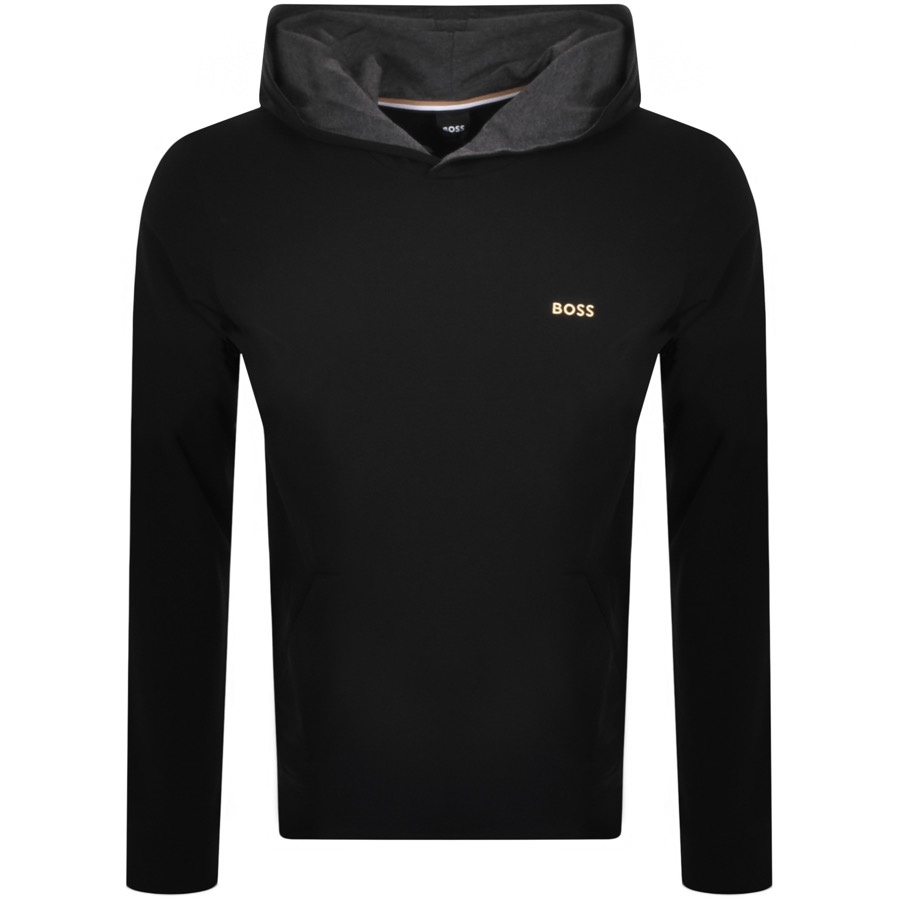 BOSS Lounge Long Sleeve Hooded T Shirt Black