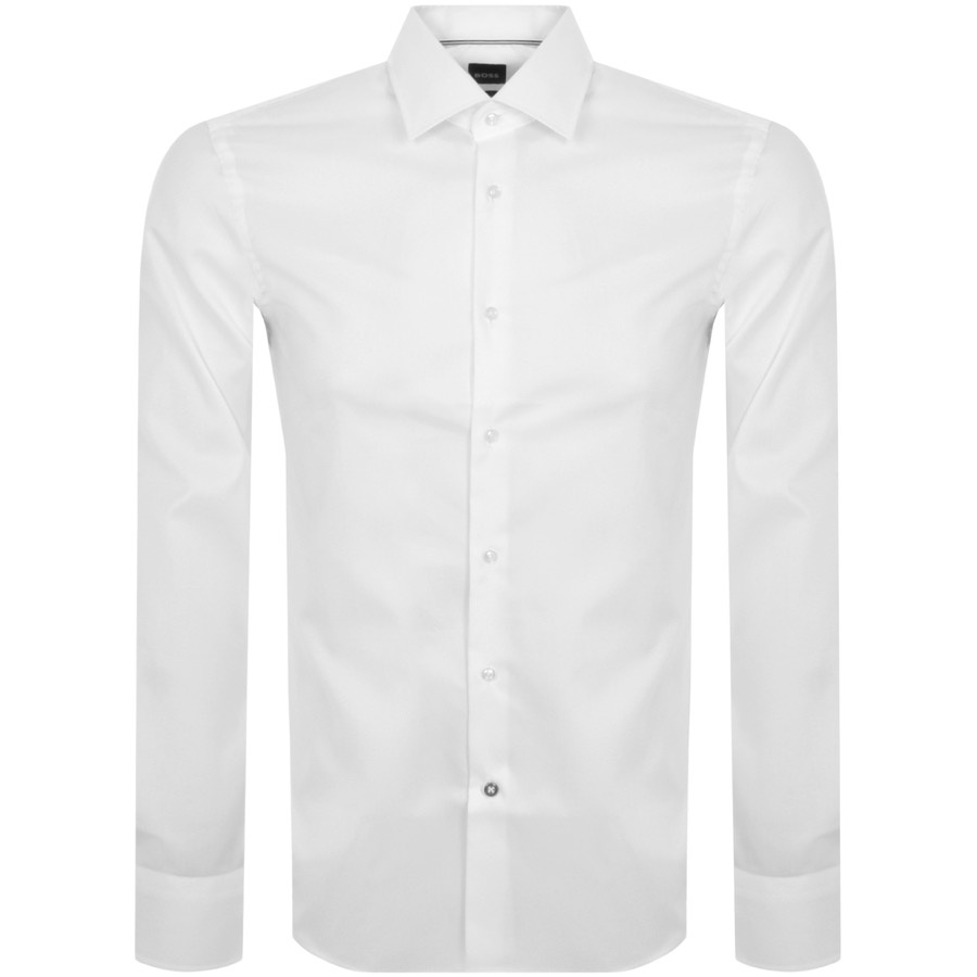 Shop Boss Business Boss H Hank Kent Long Sleeve Shirt White