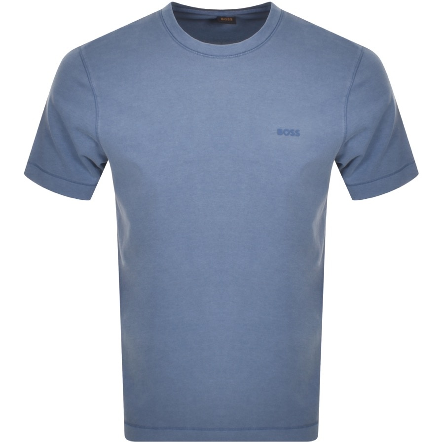 Boss Casual Boss Testructured Logo T Shirt Blue