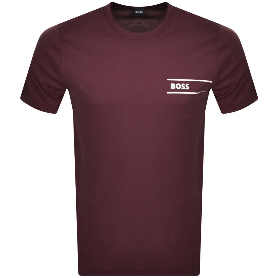 Boss Business Boss Short Sleeve Crew Neck T Shirt Burgundy