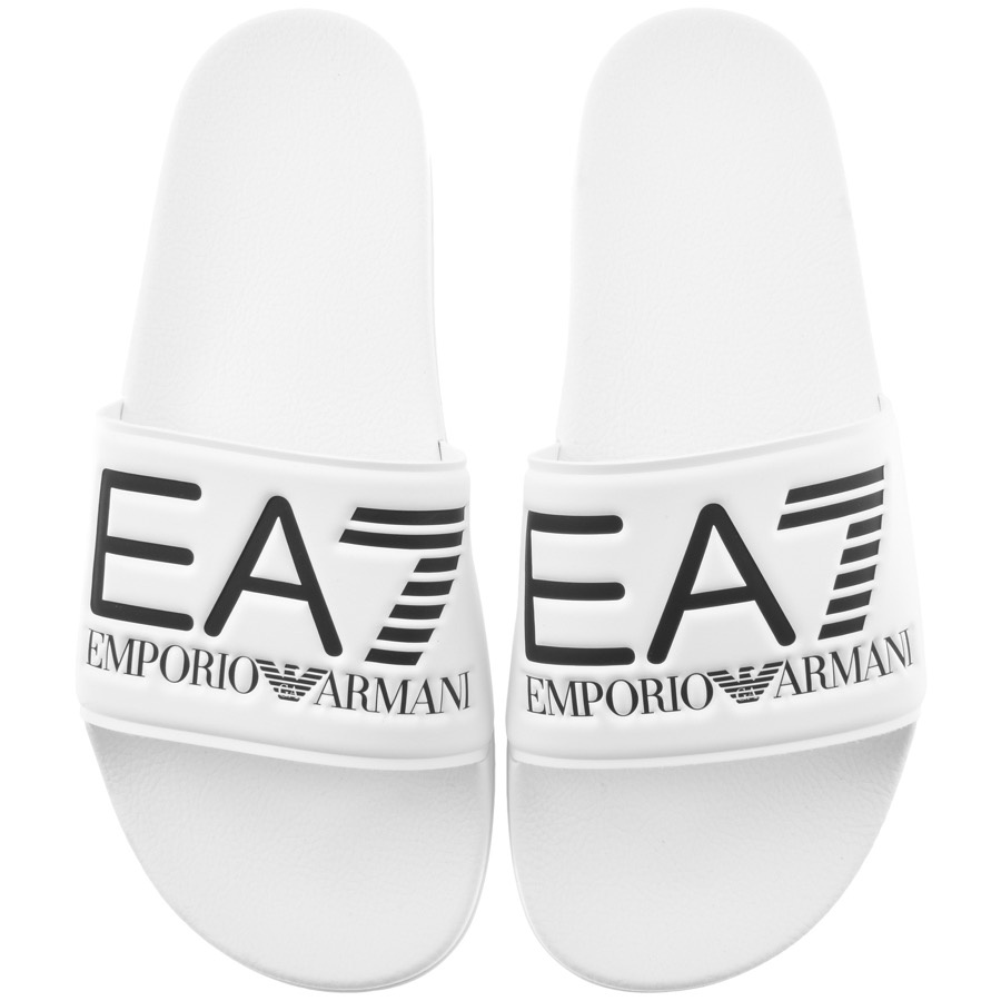 Ea7 Emporio Armani Visibility Sliders White In White