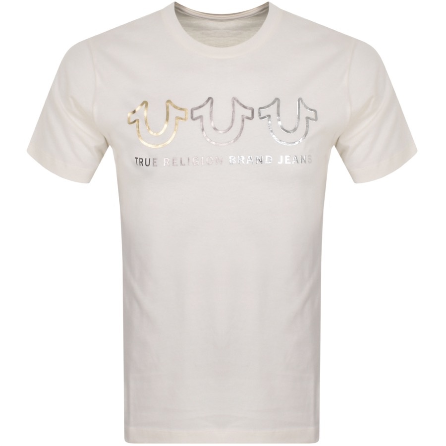 True Religion Buddha Logo T Shirt Off White