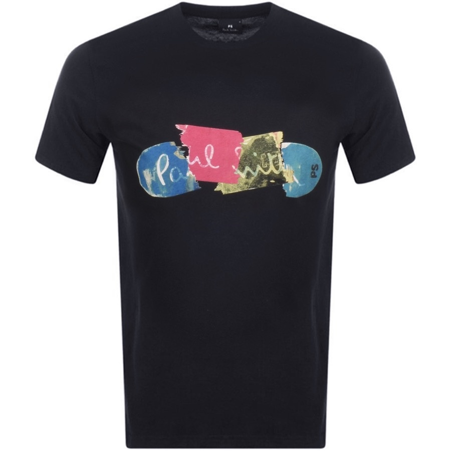 PS By Paul Smith Broken Board T Shirt Navy
