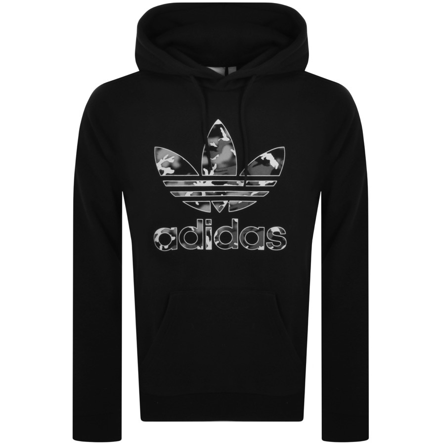 Adidas Originals Camo Logo Hoodie Black | ModeSens