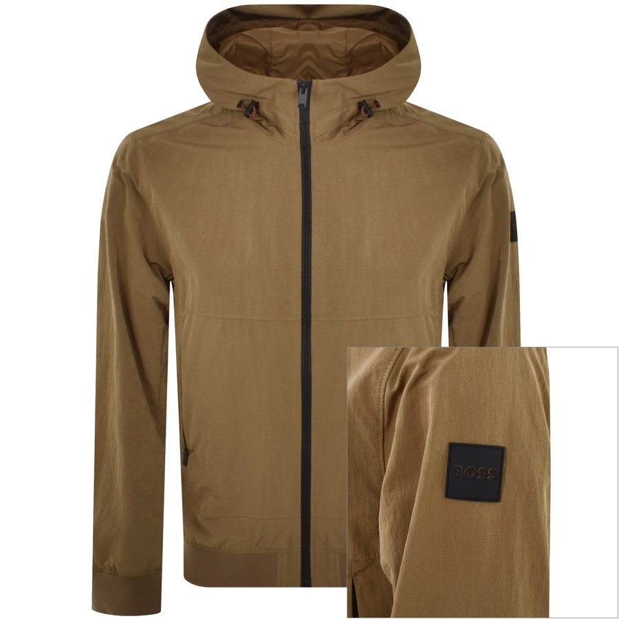 Boss Casual Boss Landye Ogden Hooded Jacket Brown
